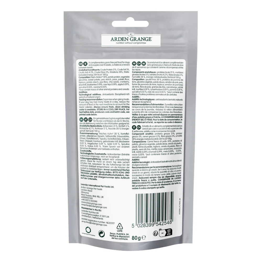 Arden Grange Training Treats Chicken 80g - Image 3
