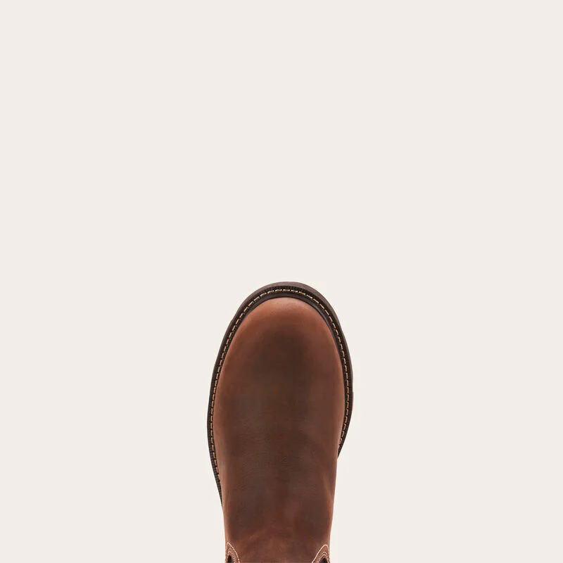 Ariat Mens Groundbreaker Chelsea Waterproof Steel Toe Work Boot Dark Brown - Image 4