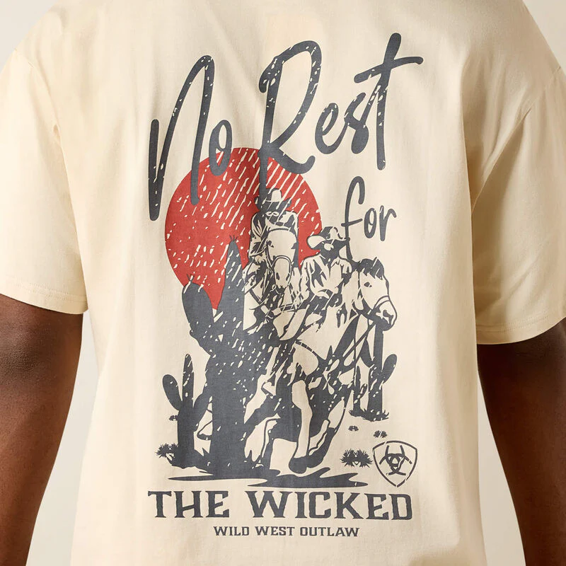 Ariat Mens The Wicked Boxy SS T-Shirt Sandshell - Image 3