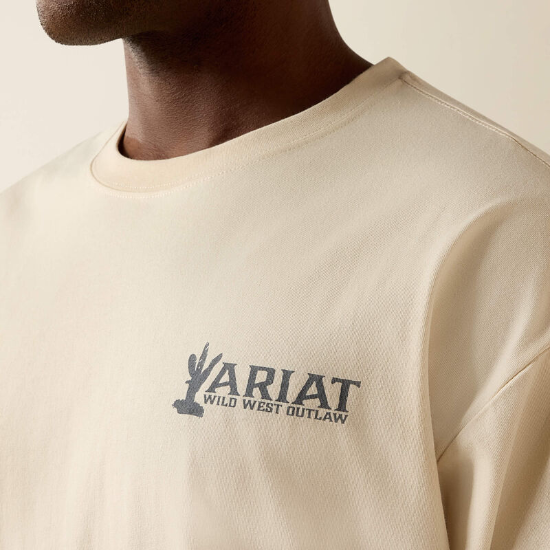 Ariat Mens The Wicked Boxy SS T-Shirt Sandshell - Image 4