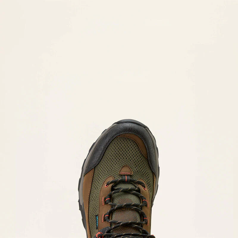 Ariat Mens Traverse Mid H20 Brown Bark / Evergreen - Image 5