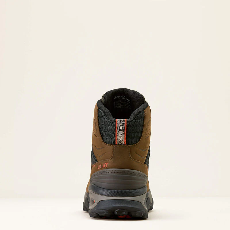 Ariat Mens Traverse Mid H20 Brown Bark / Evergreen - Image 6