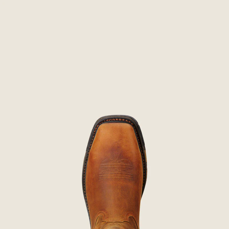 Ariat Mens WorkHog Wide Square Toe Steel Toe Work Boot Toast - Image 4