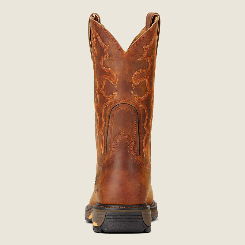 Ariat Mens WorkHog Wide Square Toe Steel Toe Work Boot Toast - Image 5