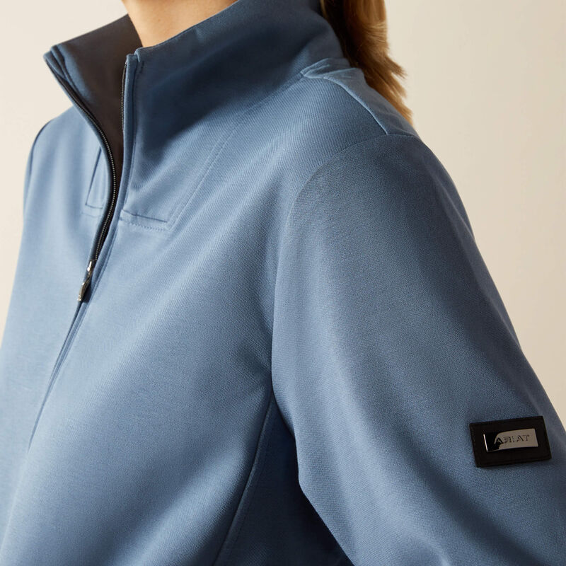 Ariat Wms Montadale 1/2 Zip Pullover China Blue - Image 4