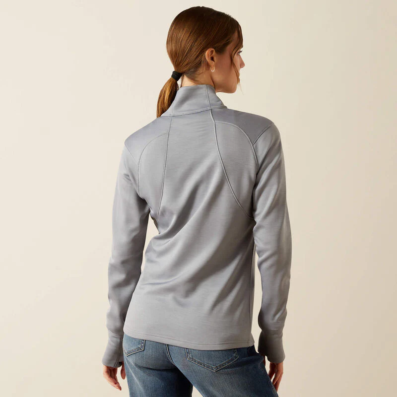 Ariat Wms Team EQ 1/2 Zip Pullover Alloy Heather - Image 2