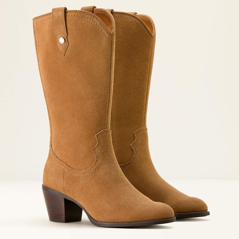 Ariat Womens Addison Boot Caramel Suede - Image 7