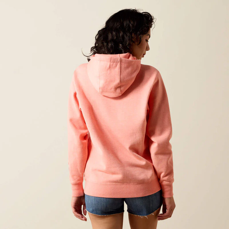 Ariat Womens Ariat Logo 2.0 Hood Peach Amber Heather - Image 3