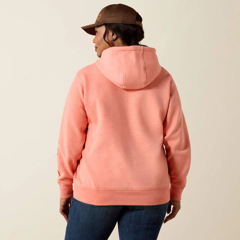 Ariat Womens Ariat Logo 2.0 Hood Peach Amber Heather - Image 4