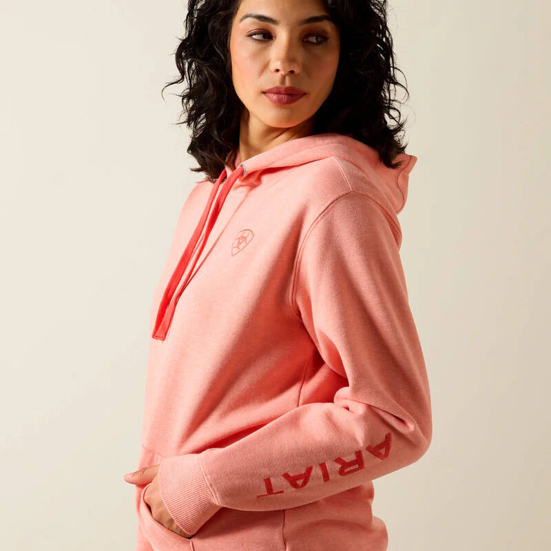 Ariat Womens Ariat Logo 2.0 Hood Peach Amber Heather - Image 5