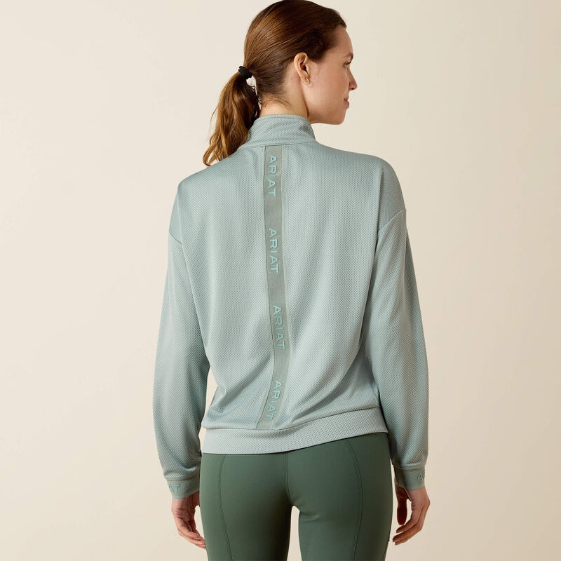 Ariat Womens Breathe 1/2 Zip Pullover Chinois Green - Image 2
