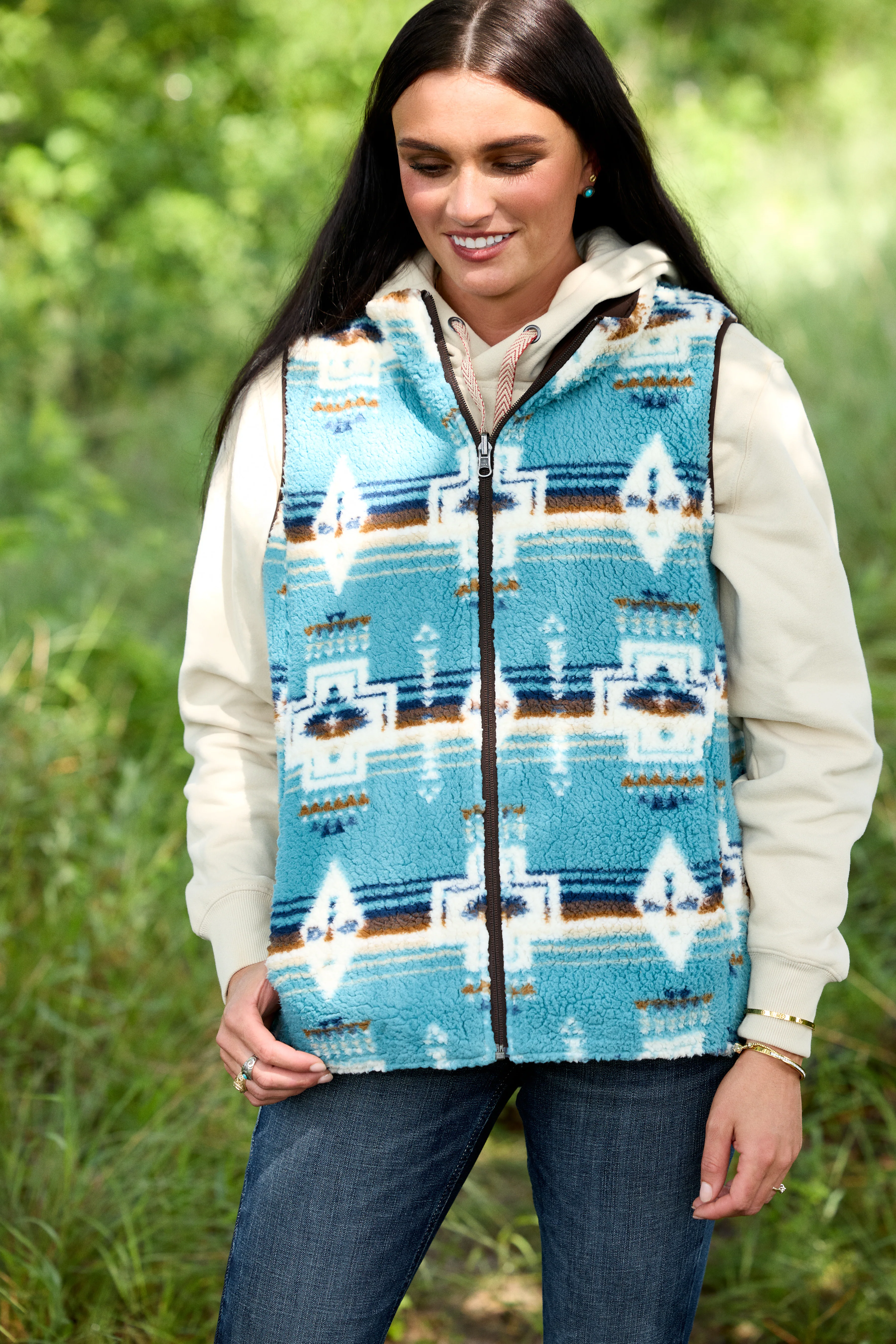 Ariat Womens Dilon Insulated Reversible Vest Mole - Image 3