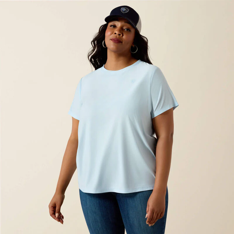 Ariat Womens Laguna Logo SS Shirt Nantucket Breeze - Image 2