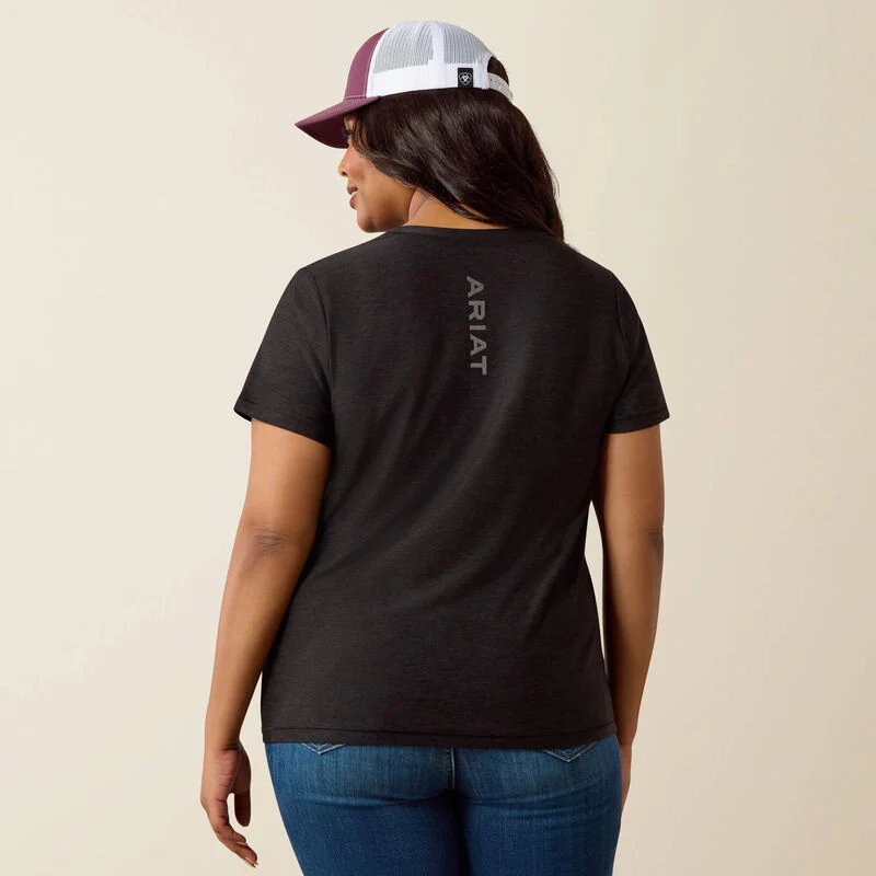 Ariat Womens Laguna Logo SS T-Shirt Black - Image 4