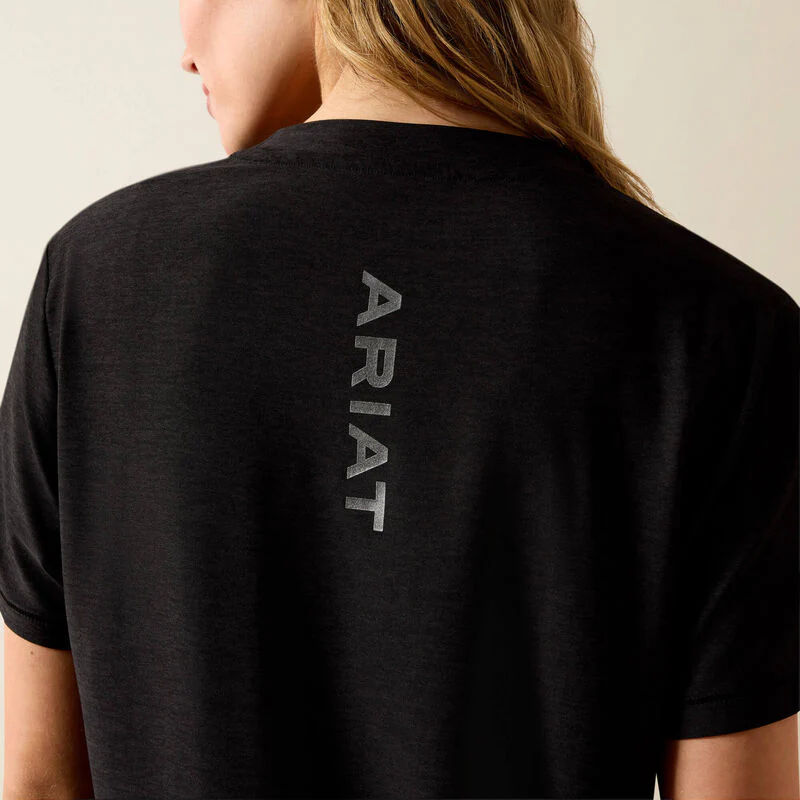 Ariat Womens Laguna Logo SS T-Shirt Black - Image 5