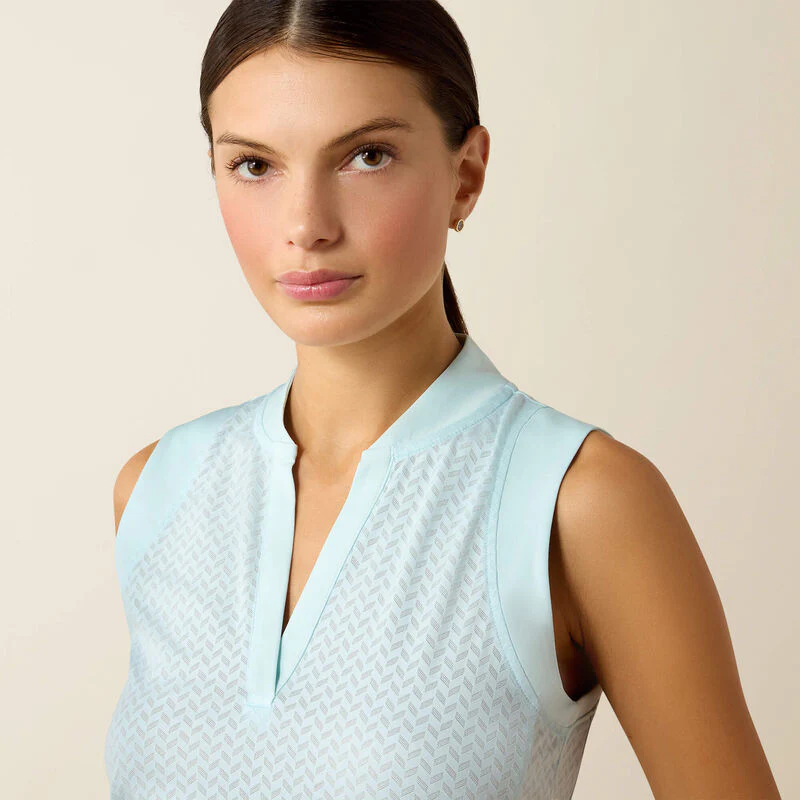 Ariat Womens Mesa Sleeveless Baselayer Starlight Blue - Image 2