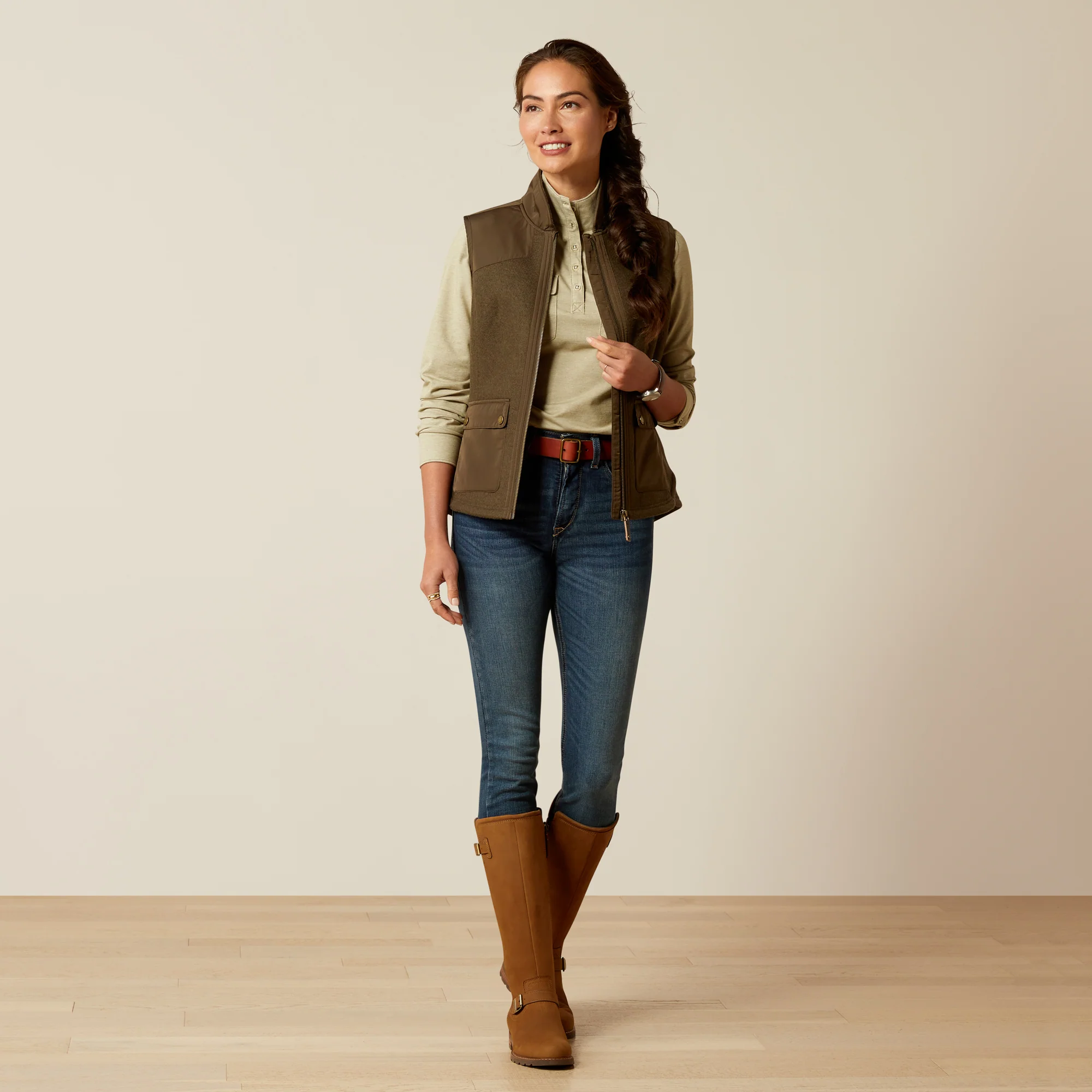 Ariat Womens Millbrae Vest Earth - Image 3