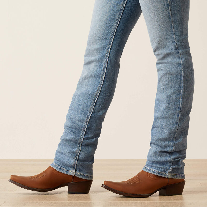 Ariat Womens Perfect Rise Yara Straight Leg Jeans Oklahoma - Image 5