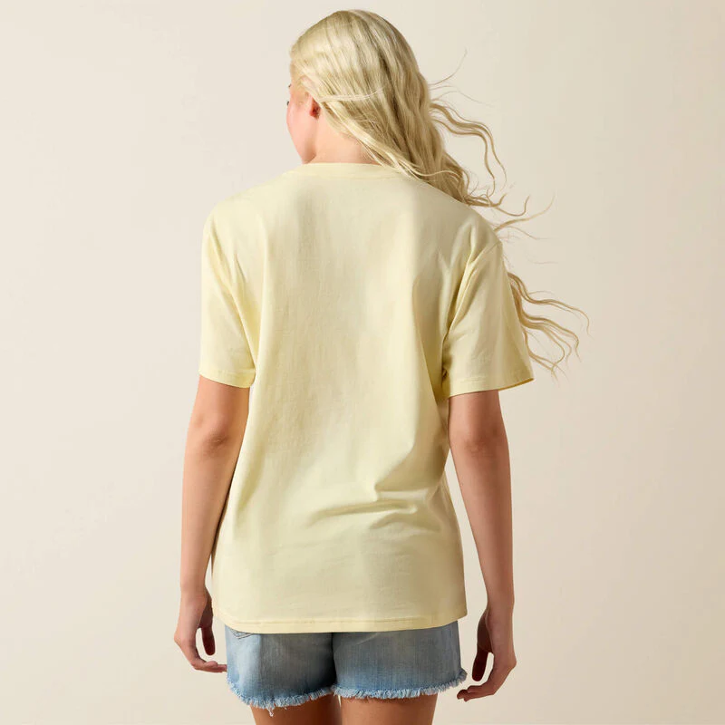 Ariat Womens Rodeo Star Boyfriend SS T-Shirt Pear Sorbet - Image 2