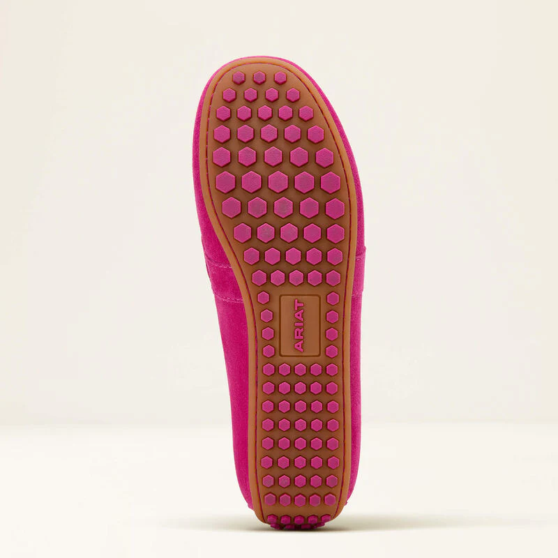 Ariat Womens Selene Driving Shoe Hot Pink Suede - Image 3