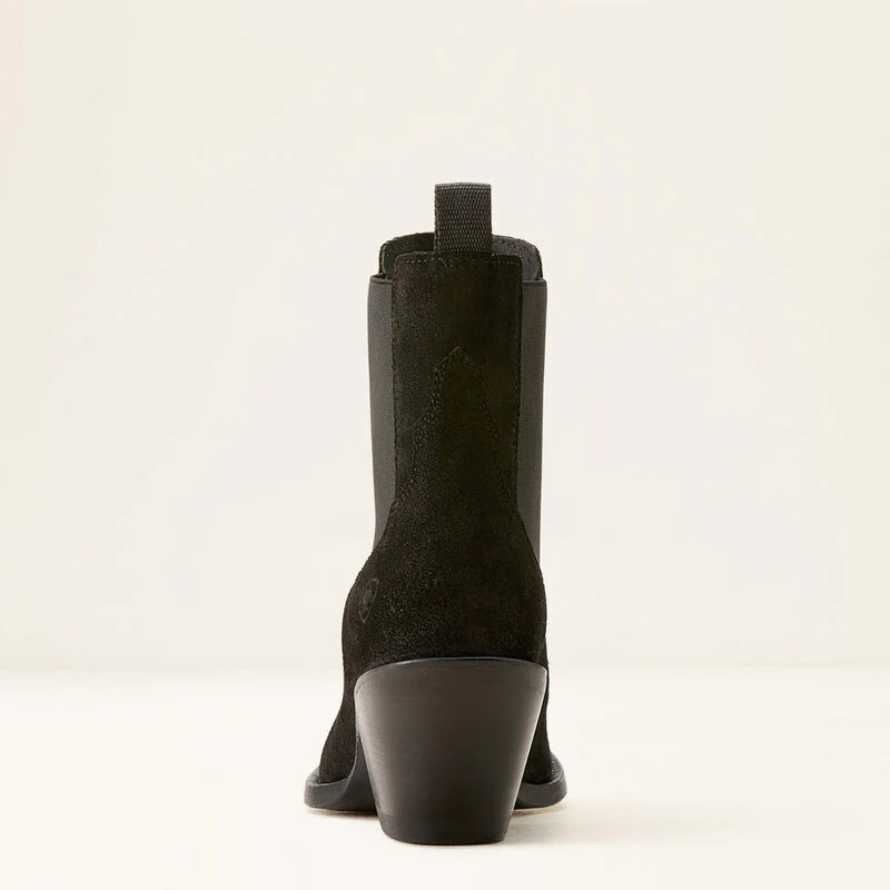 Ariat Womens Shiloh Bootie Distressed Black Suede - Image 5
