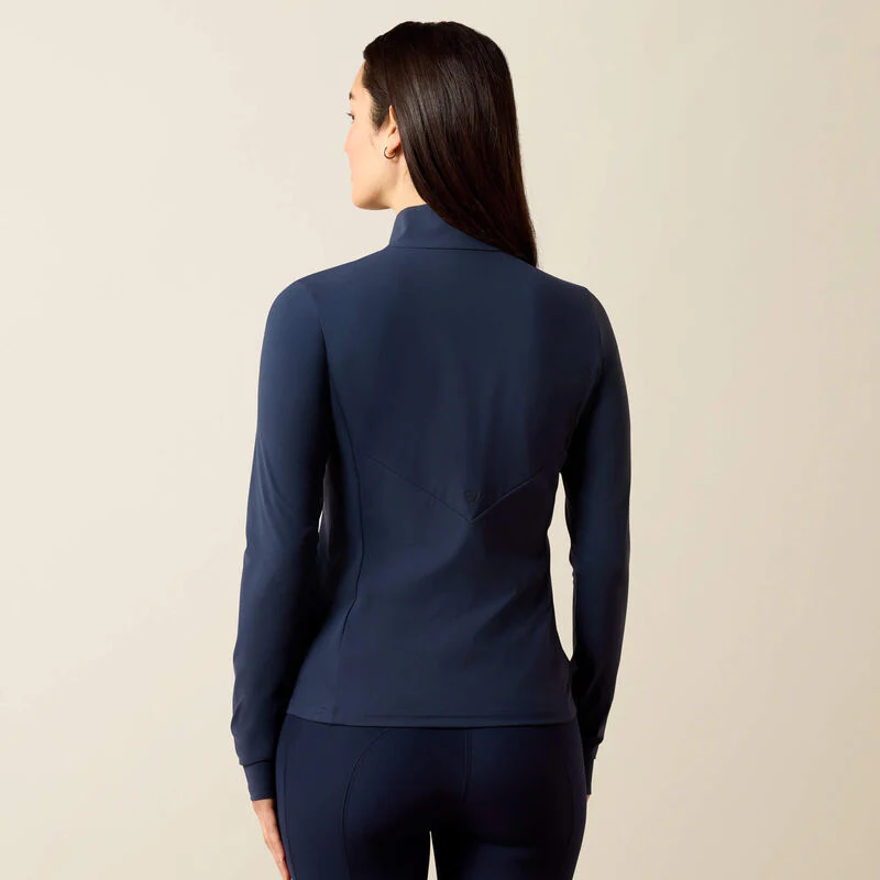 Ariat Womens Solveil 1/2 Zip LS Baselayer Navy Eclipse - Image 2