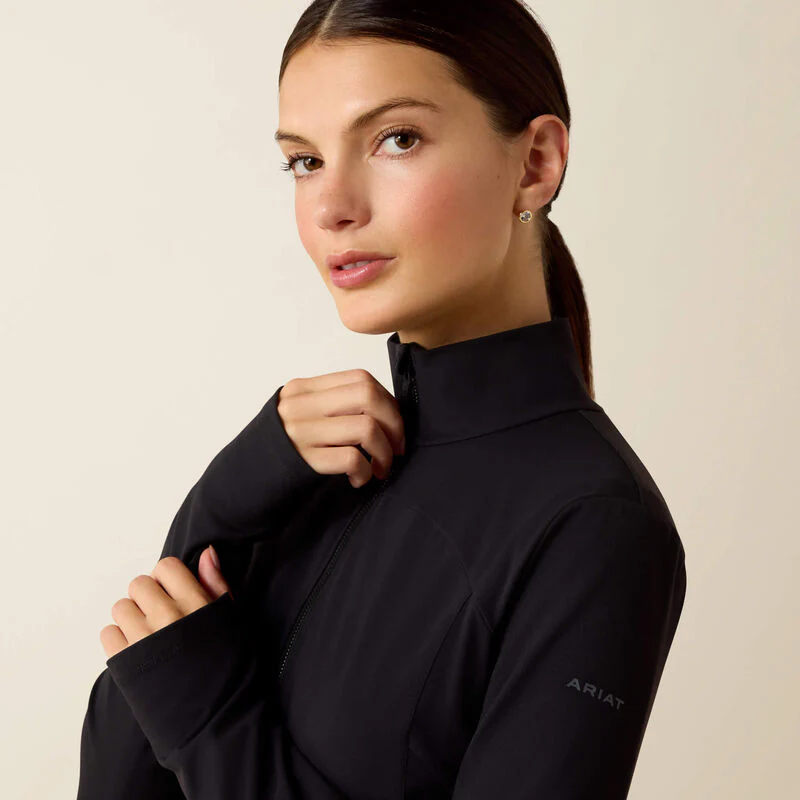 Ariat Womens Solveil Full Zip Sweatshirt Black - Image 4