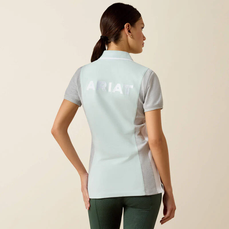 Ariat Womens Taryn SS Polo Starlight / Heather Grey - Image 2
