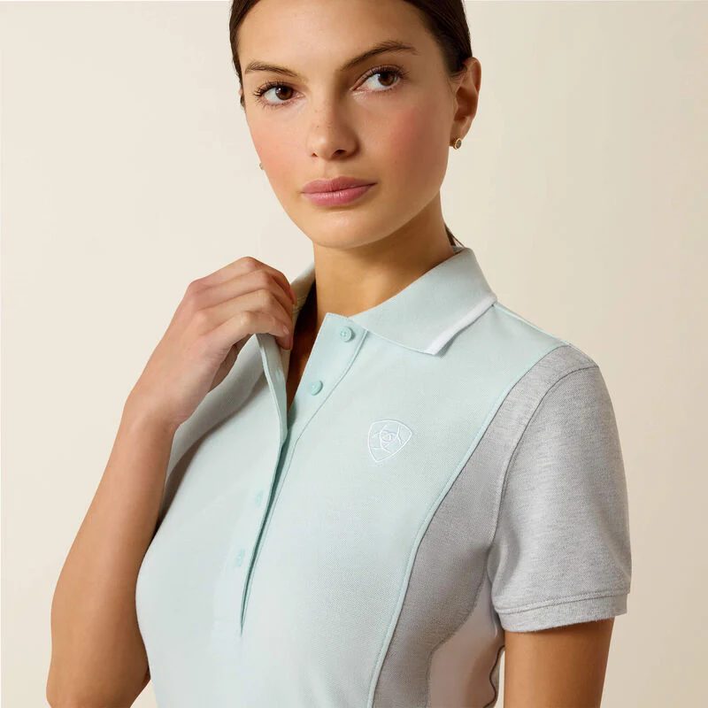 Ariat Womens Taryn SS Polo Starlight / Heather Grey - Image 3