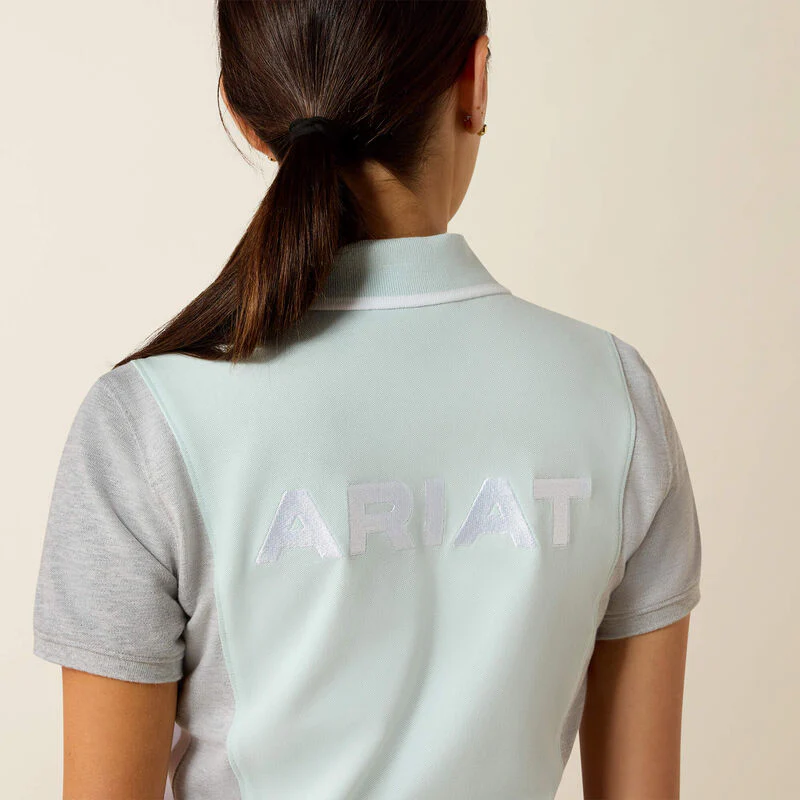 Ariat Womens Taryn SS Polo Starlight / Heather Grey - Image 4