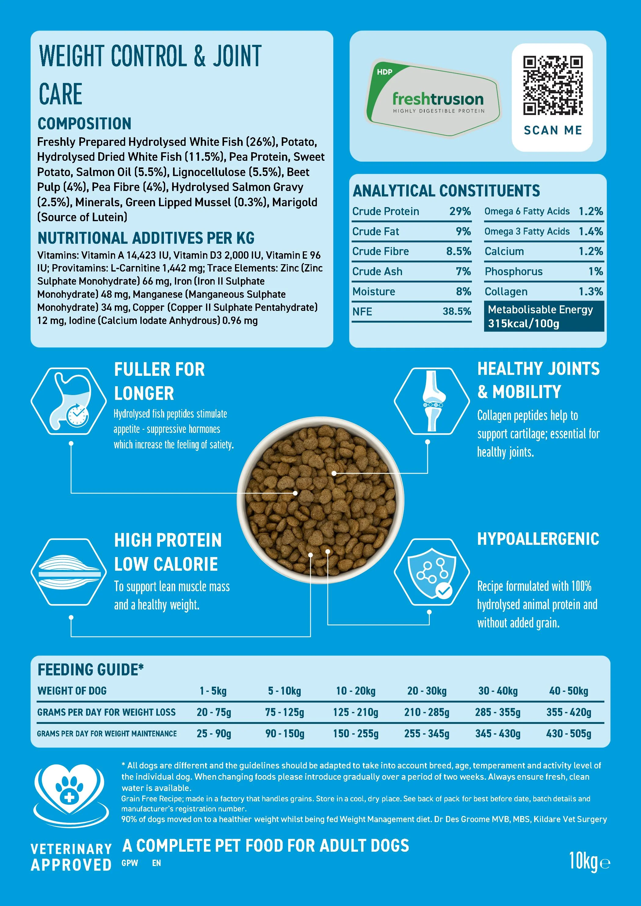 Artisan Peptide+ Adult Dog Weight Control and Joint Care 10kg - Image 3