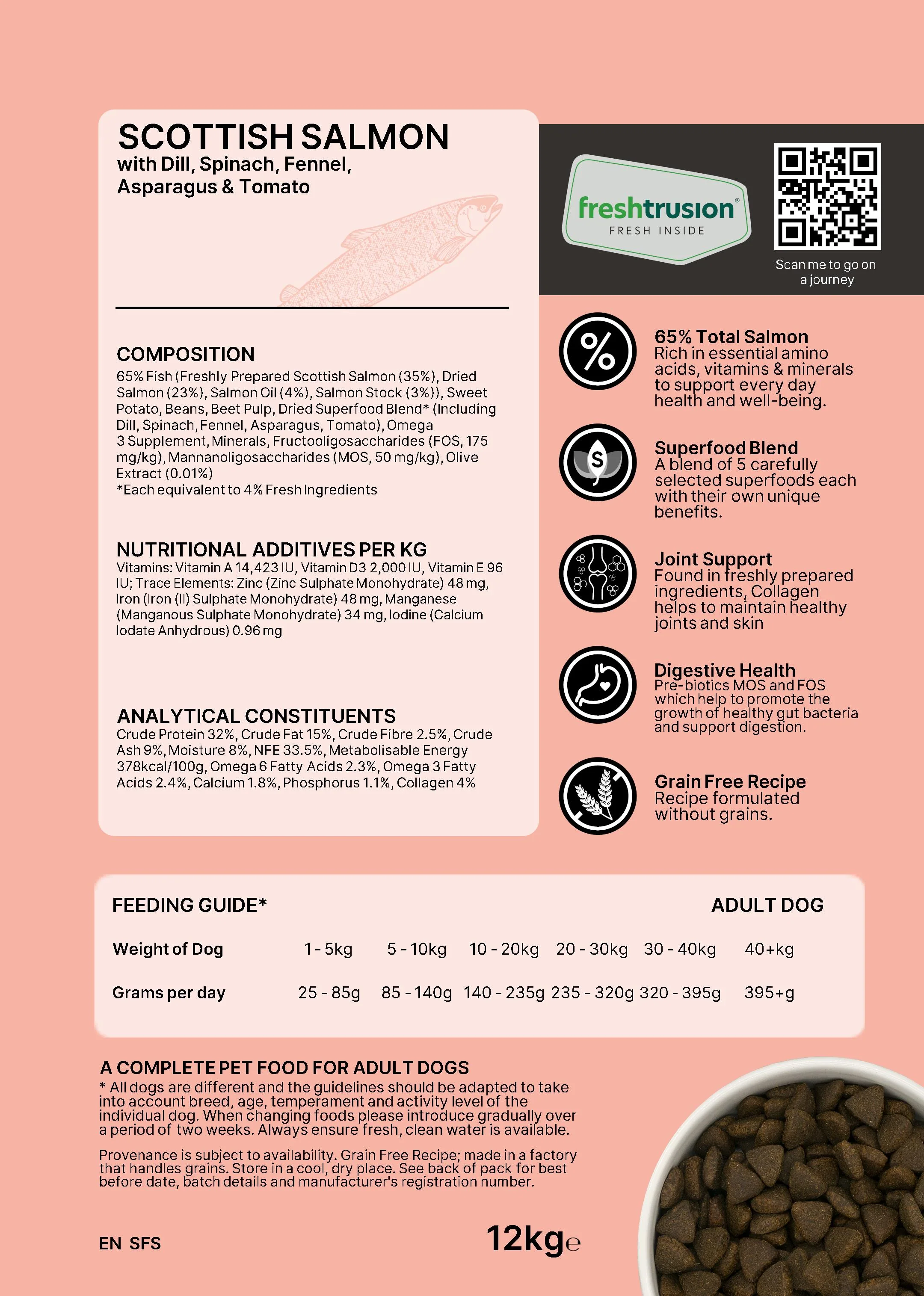 Artisan Superfood Salmon Adult Dog Food 12kg - Image 2