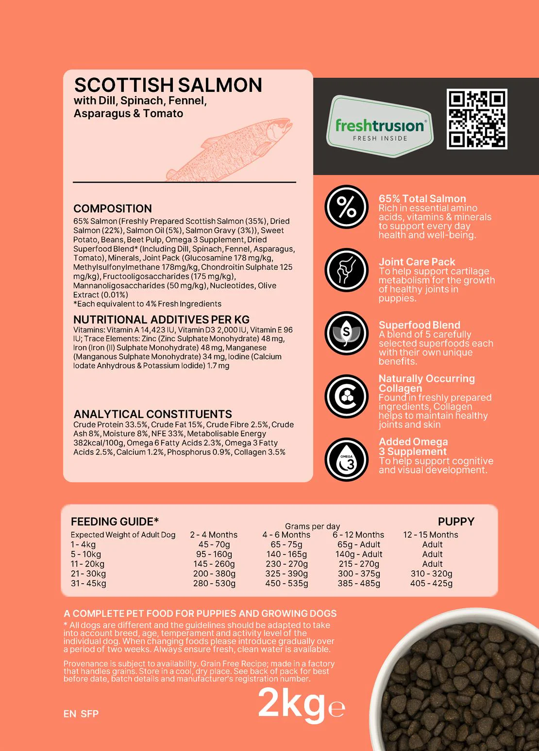 Artisan Superfood Salmon Puppy Dry Food 2kg - Image 2