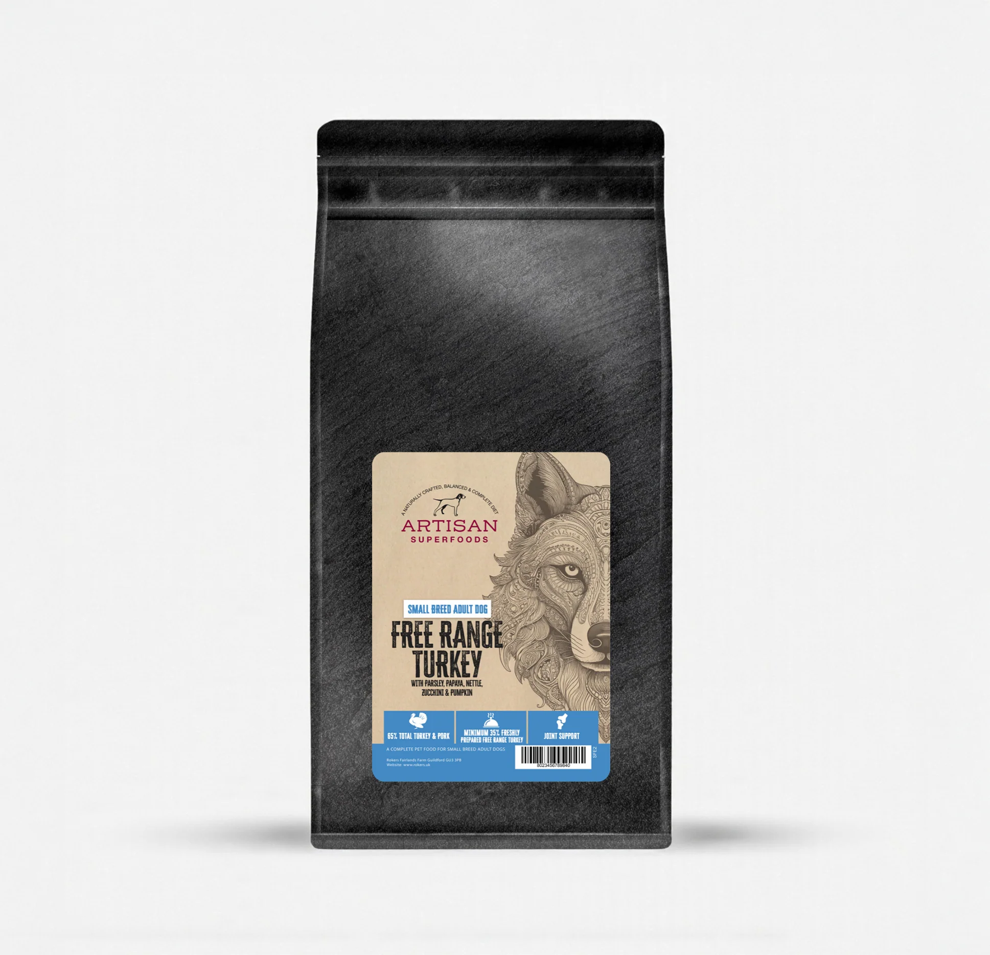 Artisan Superfood Turkey Small Breed Adult Dog Dry Food 2kg - Image 2