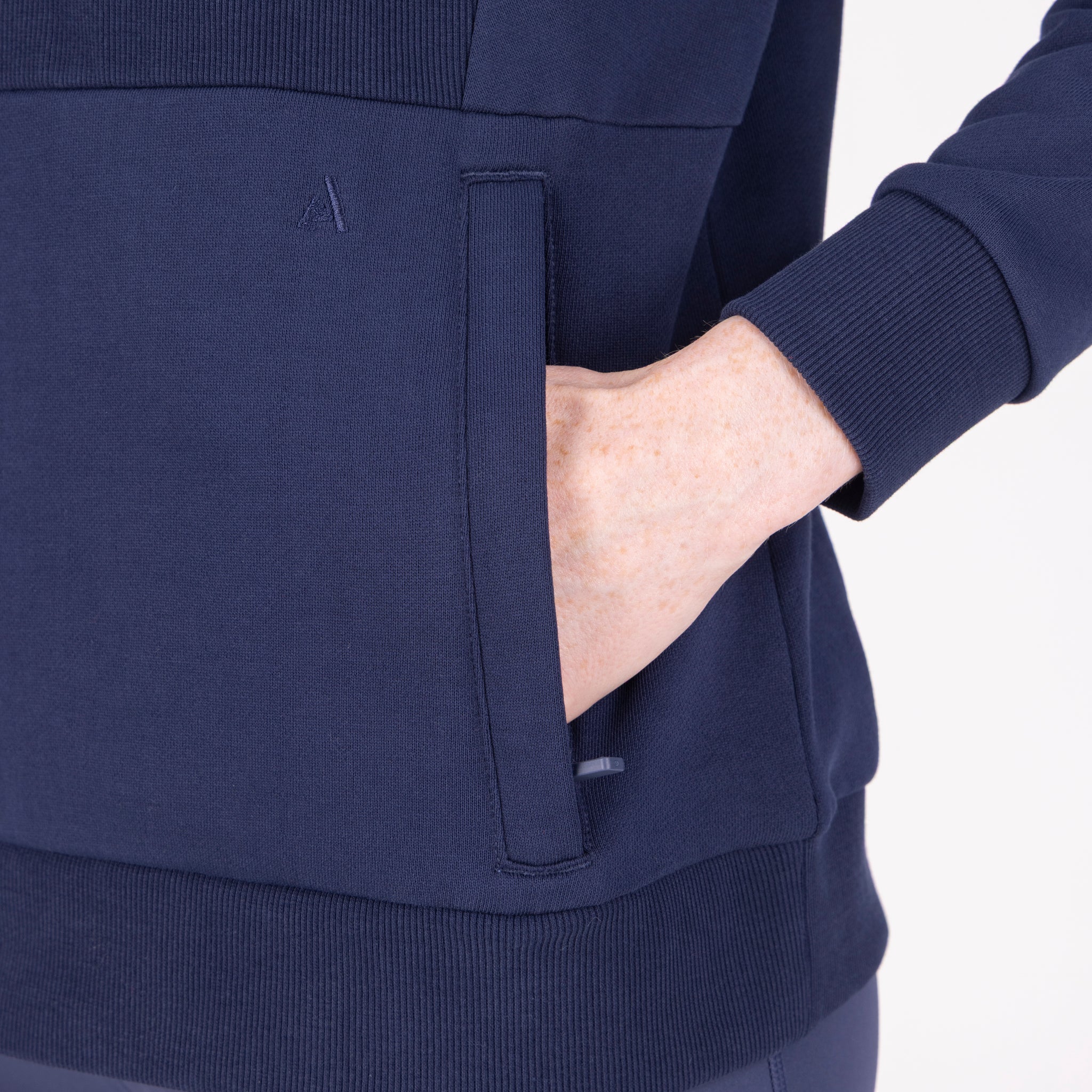 Aubrion React Quarter Zip Sweatshirt Midnight - Image 3
