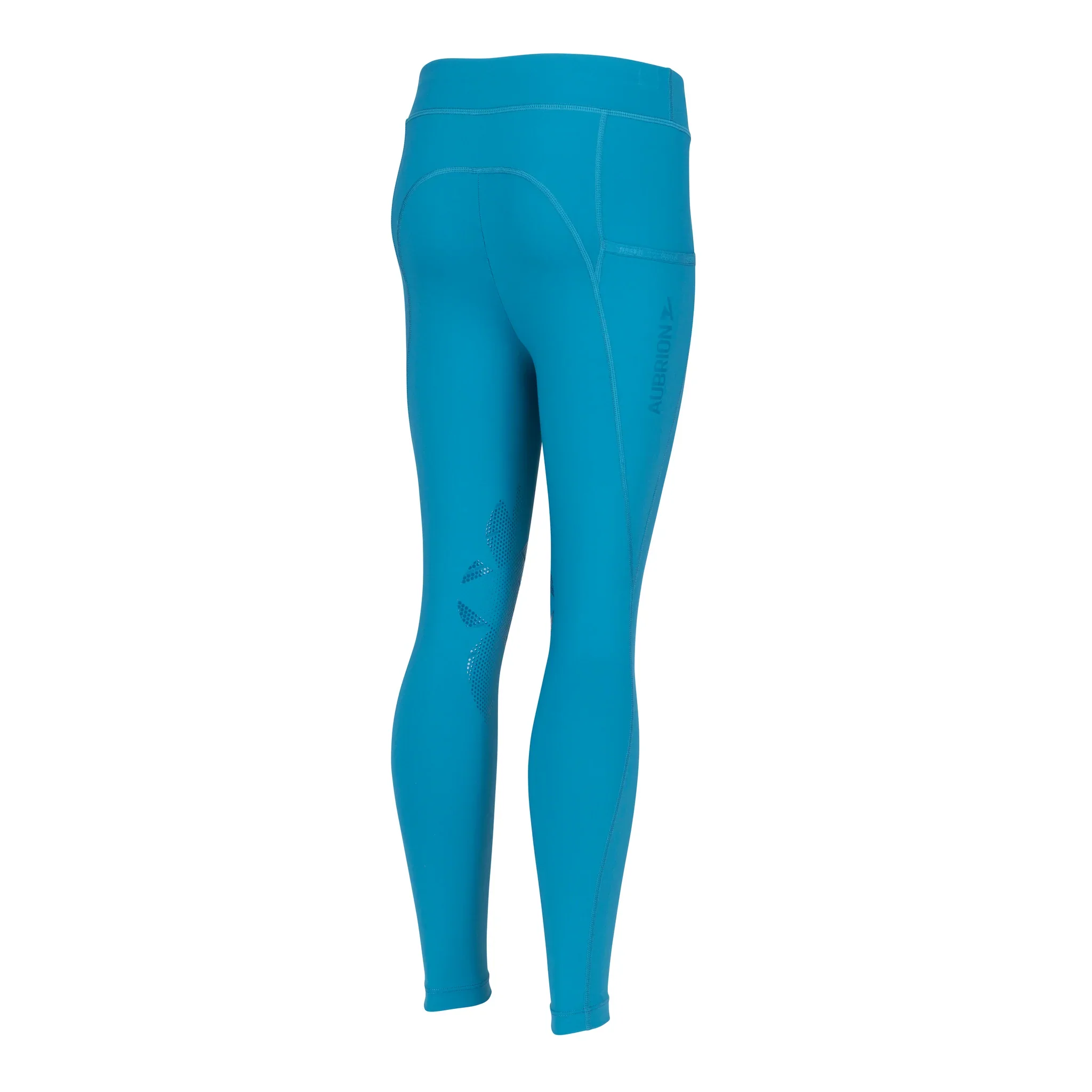 Aubrion Young Rider React Rhythm Riding Tights Kingfisher - Image 2