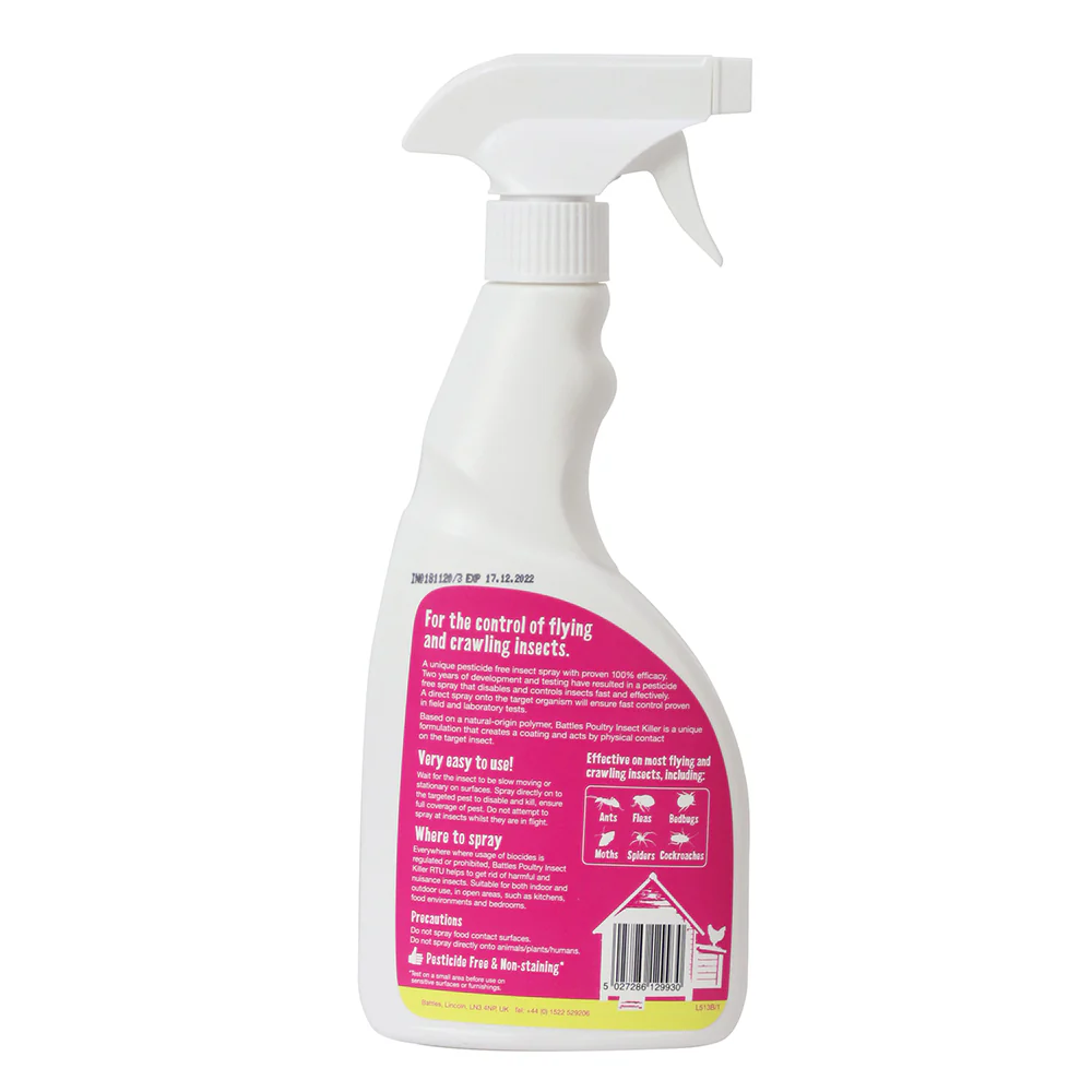 Battles Poultry House Disinfectant & Cleaner Spray 1L - Image 2