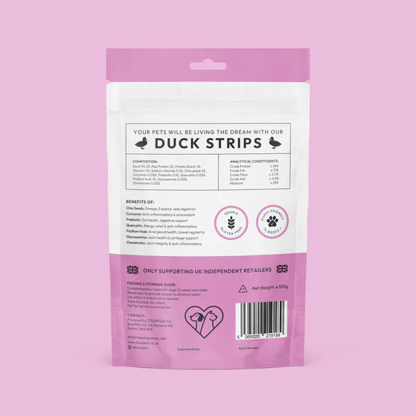 Bros Pets Duck Strips 100g - Image 2