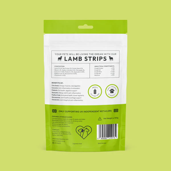 Bros Pets Lamb Strips 100g - Image 2