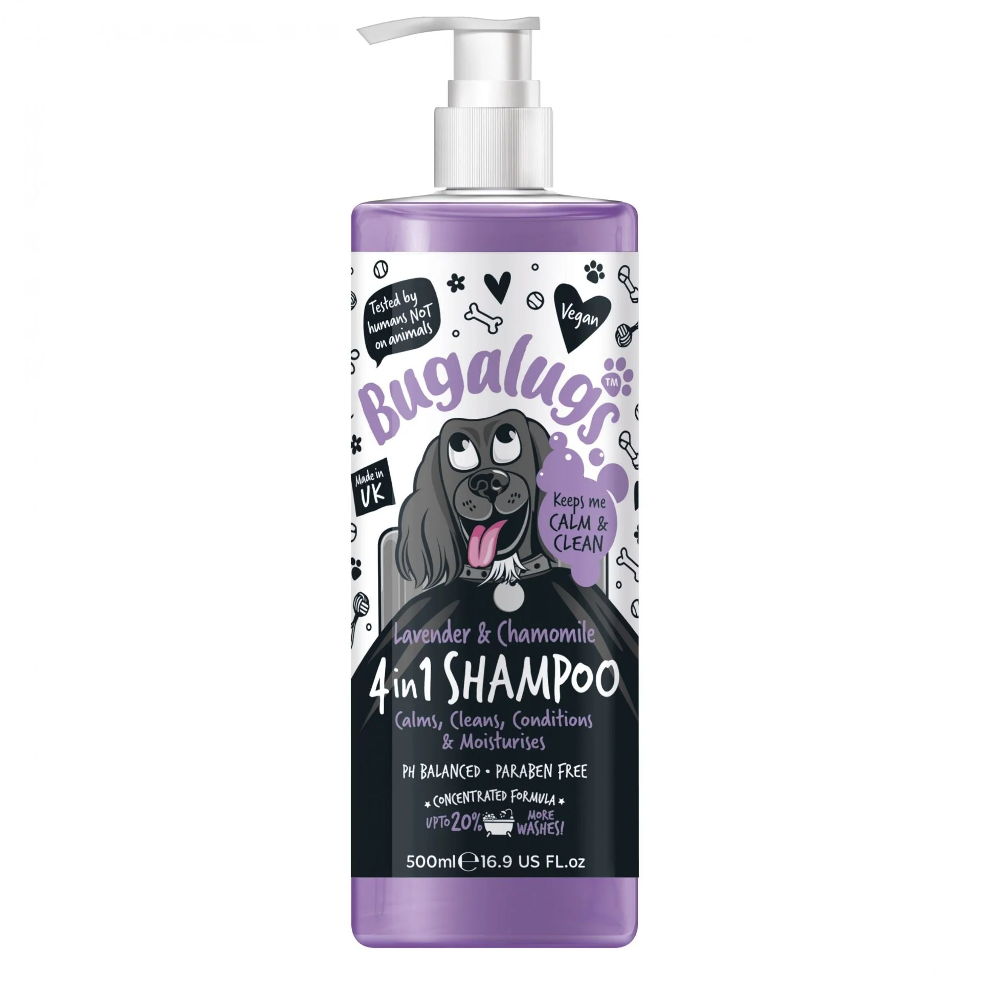 Bugalugs Shampoo 4 In 1 Lavender & Chamomile 500ml