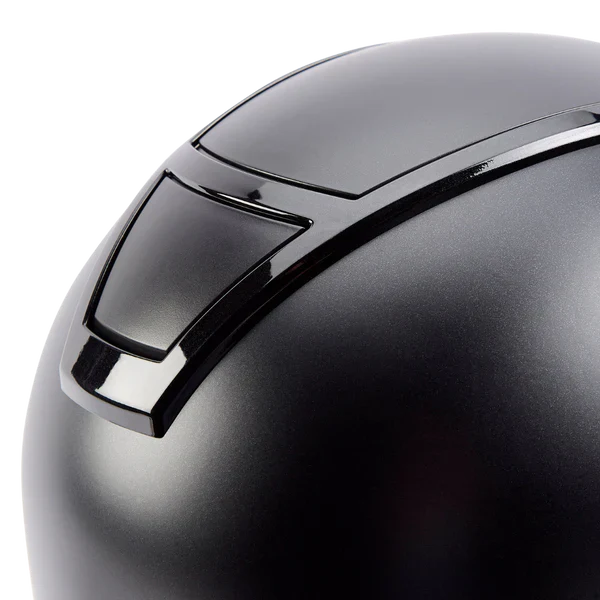 Champion Insight Peaked Helmet Oval Standard Peak Matt Black / Gloss Black - Image 4