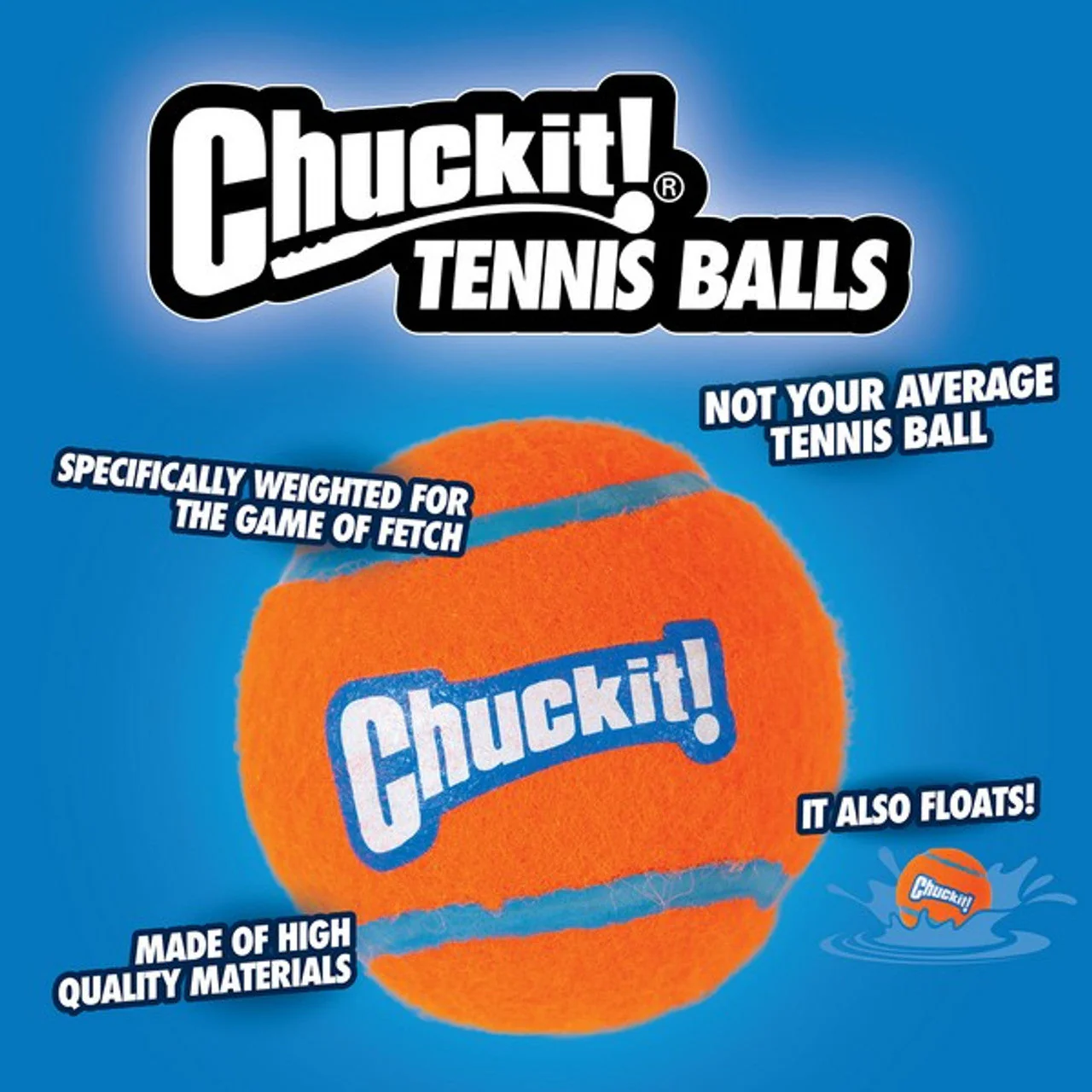 Chuckit Tennis Ball Large 7.3cm - Image 3
