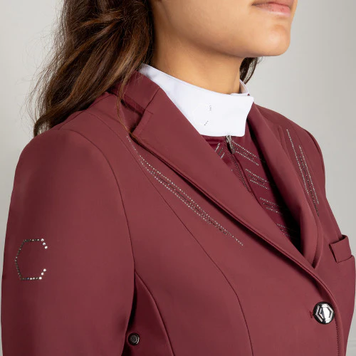 Coldstream Ladies Harthill Diamante Show Jacket Windsor Wine - Image 5