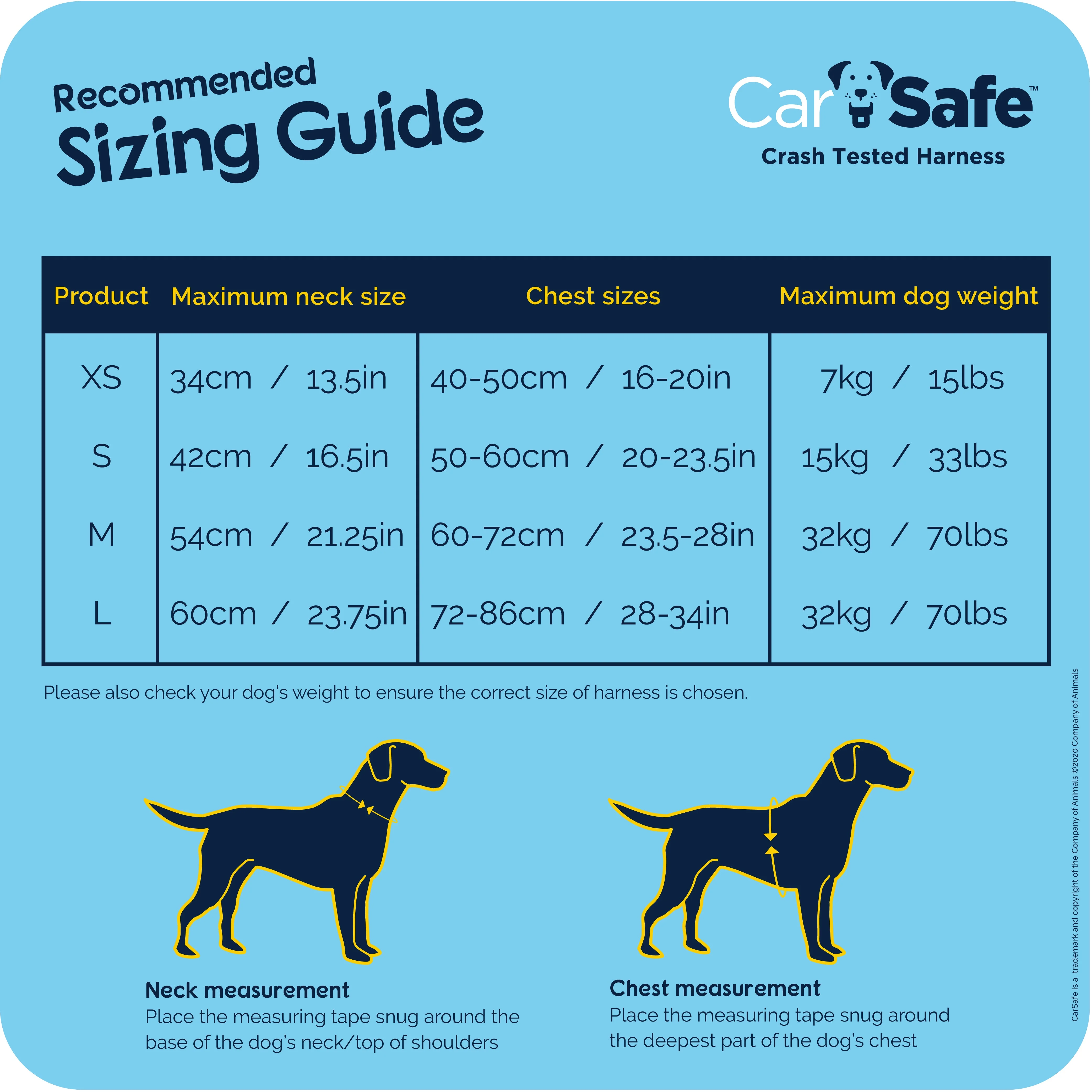 Company Of Animals CarSafe Crash Tested Harness Small - Image 2