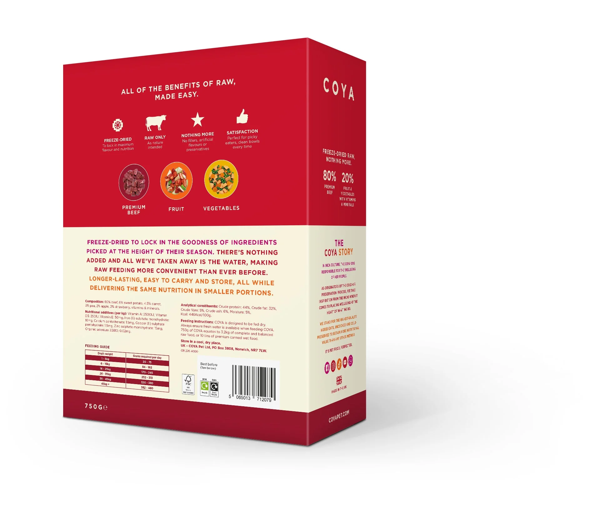 Coya Adult Dog Freeze Dried Beef 750g - Image 2