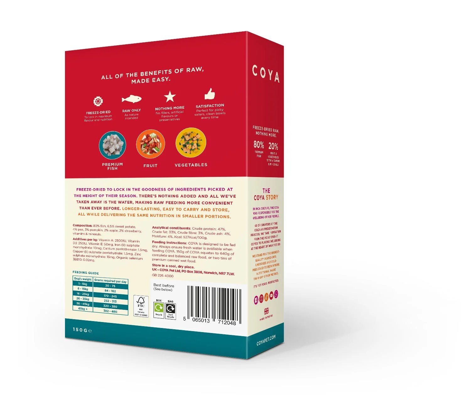 Coya Adult Dog Freeze Dried Fish 150g - Image 2