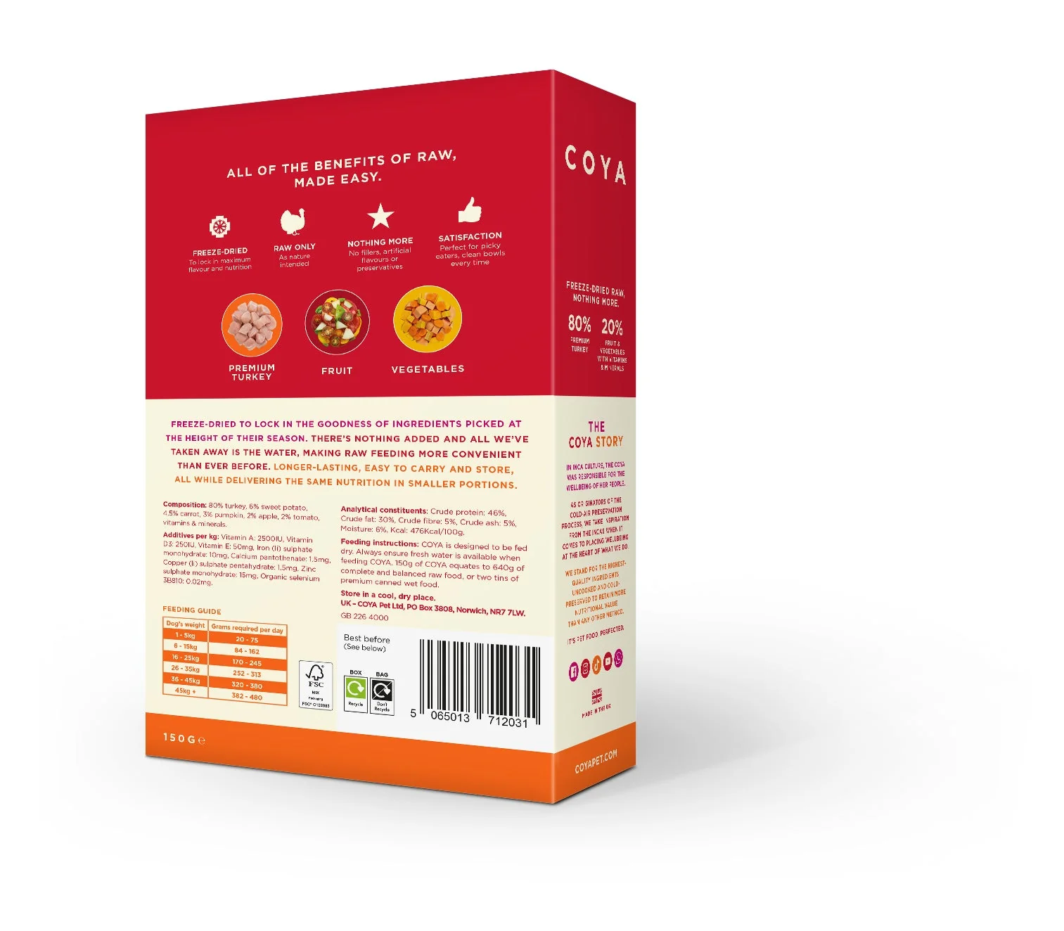 Coya Adult Dog Freeze Dried Turkey 150g - Image 2