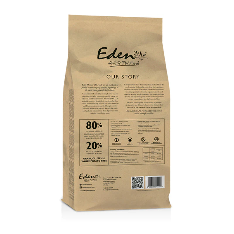 Eden Dog - 80/20 Fish Cuisine Working & Sporting Dog Medium Kibble 15kg - Image 2