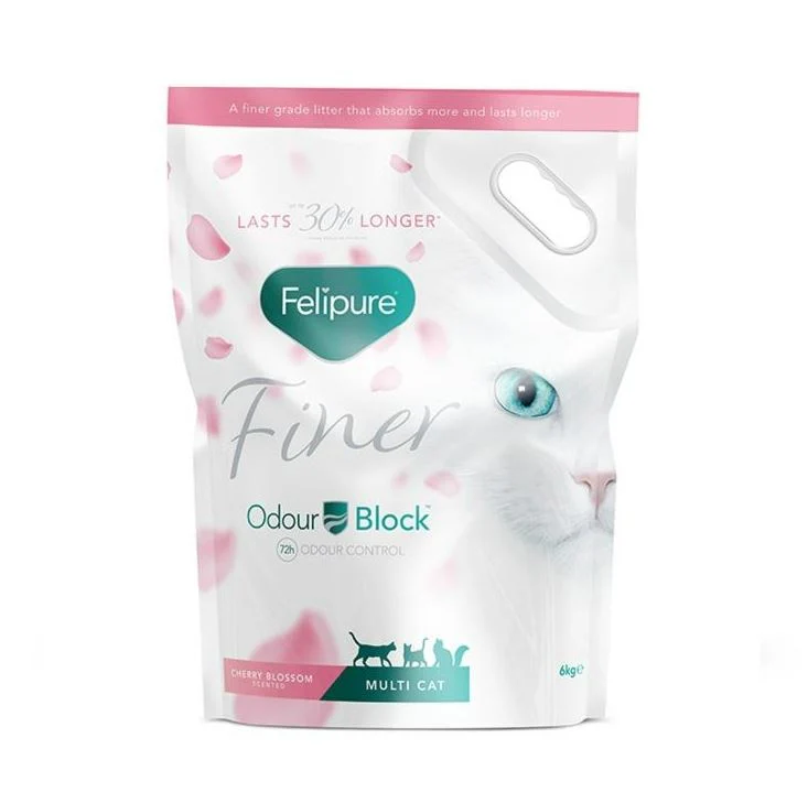 Felipure Finer Single & Multi Cat Cherry Blossom Scented Litter 12kg - Image 3