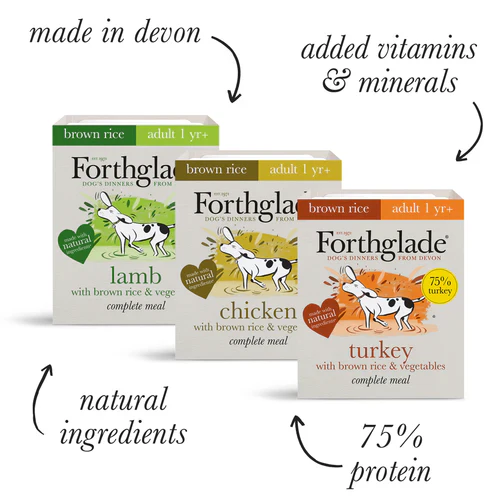 Forthglade Adult Complete Brown Rice Turkey, Lamb & Chicken Variety Pack 12x395g - Image 2